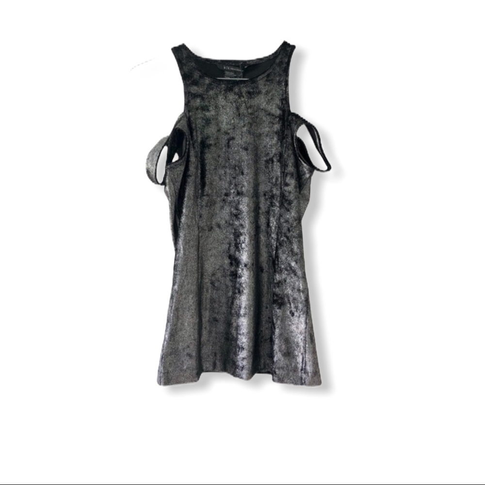 A|X Armani Exchange Metallic Jersey Velvet Top SZS